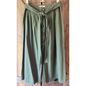 Cali 1850 Linen Midi Skirt